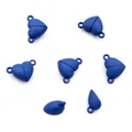 Fermoirs magnétiques cœur bleu mat pour colliers et bracelets de bijoux DIY - Bleu