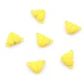 Fermoirs magnétiques jaunes en forme de cœur pour la création de bijoux DIY - Jaune