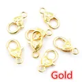Goldener Herz-Karabinerverschluss mit Vintage-Blumenmuster für DIY-Schmuck - Muster / Gold