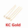 KC gold eye pins for jewelry making featuring polished metal finish and loop ends - KC Gold