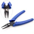 Bent nose internal circlip pliers with blue anti-slip handles for DIY jewelry making - Circlip Pliers (AH-36) / Blue