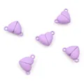 Fermoir magnétique en forme de cœur violet mat pour la création de bijoux DIY - Violet