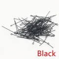 DIY jewelry making supplies with 200 pieces of black iron eye pins for earrings - Black