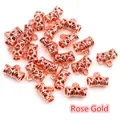 Rose gold hollow alloy pendant connectors for DIY jewelry making and bracelet design - Rose Gold