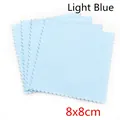 Chiffons de polissage de bijoux 8x8cm en microfibre bleu clair à bords dentelés - 10 Pièces/Paquet (8x8cm) / Bleu