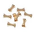 Makroansicht goldener Spiral-Feder-Zwischenperlen für DIY-Schmuck und Kettenherstellung - KC Gold