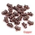DIY antique copper hollow tube beads with bail loop for necklace jewelry making - Copper