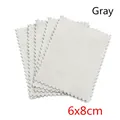 Chiffon de polissage gris en microfibre 6x8cm pour l'entretien des bijoux en argent - 10 Pièces/Paquet (6x8cm) / Gris
