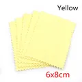Lot de 10 chiffons de polissage jaunes pour bijoux avec bords dentelés 6x8cm - 10 Pièces/Paquet (6x8cm) / Jaune