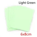 Chiffon de polissage en microfibre vert clair pour bijoux avec bords dentelés 6x8cm - 10 Pièces/Paquet (6x8cm) / Vert