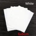 Chiffons de polissage blancs 6x8cm en microfibre à bords dentelés pour bijoux - 10 Pièces/Paquet (6x8cm) / Blanc