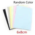 Chiffon de polissage 6x8cm en microfibre, couleurs assorties pour soin des bijoux - 10 Pièces/Paquet (6x8cm) / Rose vif