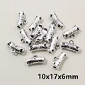 Perline in lega argento antico motivo sole 10x17x6mm per creazione gioielli DIY - Motivo Raggi di Sole (F2-16) / Confezione da 20 Pezzi / Argento antico