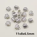 Perline distanziatrici in lega argento antico con motivi incisi per gioielli fai da te - Stile Intagliato Vintage (F2-17) / Confezione da 20 Pezzi / Argento antico