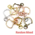Shell shaped metal lobster clasps in random mixed colors including gold and silver - Shell Style (AF5-58) / Random Mixed Colors