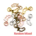 Cloud-shaped lobster clasps in mixed metallic finishes for DIY keychain making - Cloud Style (AF5-60) / Random Mixed Colors