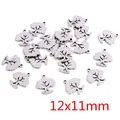 Polished stainless steel tree of life charms for DIY jewelry making 12x11mm - Tree of Life Design / 12x11mm