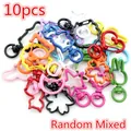 Set of 10 random mixed colorful animal-shaped metal lobster clasps for DIY keychains - Colorful Spray Irregular Pack (AE1-31) / Random Mixed Colors