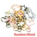 Mixed metallic animal and heart shape keychains in gold silver and rose gold finishes - Metallic Texture Irregular Pack (AB5-53) / Random Mixed Colors