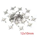 Gepolijste zilveren roestvrijstalen ster hangers voor DIY sieraden 12x10mm - Poolster Stijl (I2-18)
