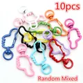 10pcs random mixed color animal shaped lobster clasps for DIY jewelry making - Colorful Irregular Hooks Pack (AE1-34) / Random Mixed Colors