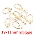 Premium 19x11mm KC Gold plated copper earring hooks for DIY handmade jewelry crafting - 19x11mm / KC Gold