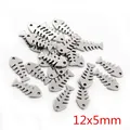 Ciondoli a lisca di pesce in acciaio inossidabile 12x5mm per gioielli fai da te - Stile Lisca di Pesce (Q3-19)