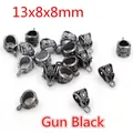 Gun Black vintage engraved alloy 3-way connector beads for DIY jewelry 13x8x8mm - Hollow Pattern Style / 13x8x8mm (20 Pieces/Pack) / Gun Black (P1-04)