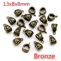 Set of 20 bronze alloy spacer beads for DIY jewelry with vintage hollow patterns - Bronze (R6-40)