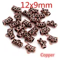Antique copper 12x9mm hollow cylinder spacer beads with top loop for DIY jewelry making - Antique Copper (P3-37)