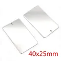 Polished stainless steel rectangular pendants 40x25mm for DIY necklace jewelry - 40x25mm