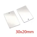 Polished 30x20mm stainless steel rectangle blank pendant tag for DIY jewelry making - 30x20mm