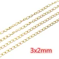Catena fai-da-te 3x2mm in acciaio inossidabile placcato oro per gioielli artigianali - Catena a O (CH-37) / Oro
