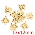 Golden Tree of Life stainless steel mini charms for DIY jewelry making, 13x12mm size - Tree of Life Style (Q2-46)