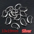 Ganci per orecchini in rame argentato, 13x19mm, accessori DIY per creazione gioielli - Argento