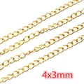 Accessorio gioielli DIY catena a maglie ovali 4x3mm in acciaio inossidabile oro - Catena Ovale (CH-39) / Oro