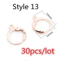 30pcs lot of rose gold stainless steel leverback ear hooks for DIY earring making - Rose Gold Leverback Hook Style (M6-17)