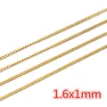 DIY gold plated stainless steel jewelry chain 1.6x1mm for bracelets and necklaces - Extra Fine Chain (CH-43) / Gold