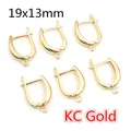 Ganchos para pendientes de palanca en oro KC, fornituras de cobre de 19x13mm para joyas DIY - Ganchos de Palanca Oro KC (AF6-45)