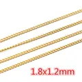 DIY jewelry 1.8x1.2mm gold plated stainless steel cable chain for necklace making - Delicate Oval Chain (CH-44) / Gold
