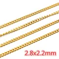 2.8x2.2mm gold plated stainless steel chain links for DIY jewelry making - Dense Oval Chain (CH-46) / Gold