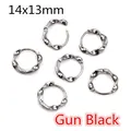Componentes de pendientes de aro retorcidos en cobre negro pistola para joyería DIY - Ganchos de Aro Torsados Negro de Fusil (AF6-31)