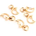 Five pieces of moon-shaped gold swivel lobster clasps for keychains and jewelry making - Moon / KC Gold