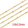 1.8x1.2mm gold plated satellite chain with small beads for DIY jewelry making - Satellite Chain (AH-181) / Gold