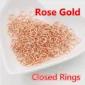 Roségold plattierte geschlossene Metallringe für DIY-Schmuckherstellung auf Herzteller - Geschlossener Stil / 5mm / Roségold