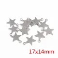 Matte stainless steel star pendant charms 17x14mm for jewelry making accessories - Large Navy Star / 17x14mm