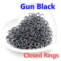 Hochwertige gunmetal-schwarze Biegeringe aus Eisen für die DIY-Schmuckherstellung - Geschlossener Stil / 5mm / Gunmetal