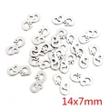 Polished stainless steel swan shape S-hook jewelry connectors 14x7mm for DIY bracelets - S-Hook Connector (P1-22)