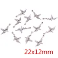 Silver heartbeat EKG charm pendant in stainless steel for DIY jewelry making 22x12mm - Heartbeat Style (P4-25)