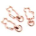 Cat shaped lobster clasp in rose gold finish for DIY keychains and accessories - Cat / Rose Gold